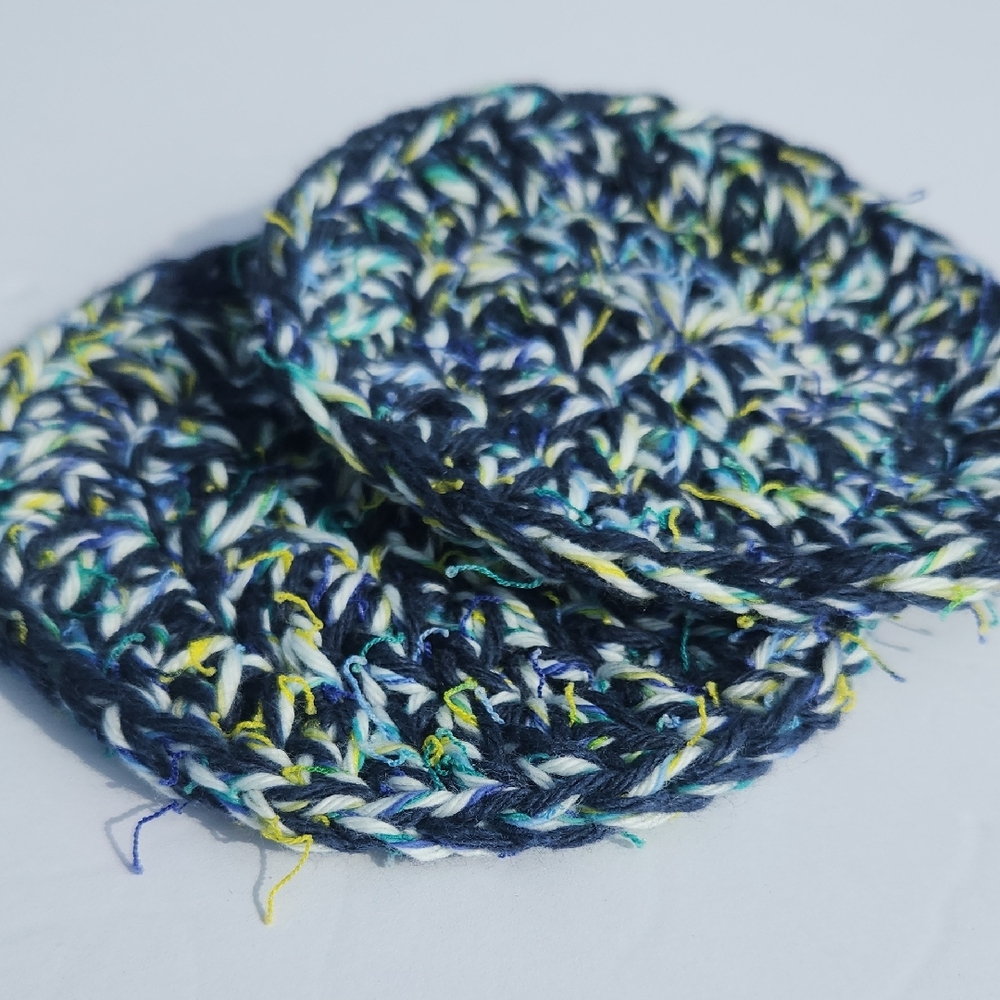 Handmade Crochet Multi-Purpose, Reusable Cotton/Poly Scrubbers or Coasters